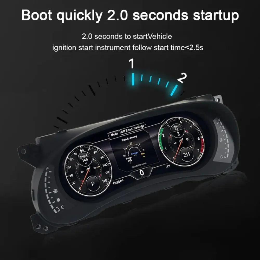 12.3" LCD Digital Dashboard Cluster For Jeep Wrangler 2010-2018 Car Panel Speedometer Virtual Cockpit Carputech