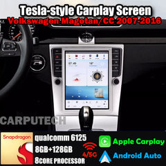 Autoradio 10,4" pour Volkswagen Magotan/CC 2007-2016, stéréo, Carplay, mise à niveau, écran de style Tesla, Android Auto, navigation GPS, lecteur multimédia