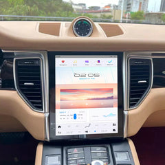 Autoradio 10,4" Qualcomm pour Porsche Macan 2014-2019, mise à niveau Carplay, écran de style Tesla, Android Auto, navigation GPS, lecteur multimédia