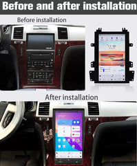 Autoradio 13,6" Qualcomm pour Cadillac Escalade 2006-2015, stéréo, Carplay, mise à niveau, écran de style Tesla, Android Auto, navigation GPS, lecteur multimédia
