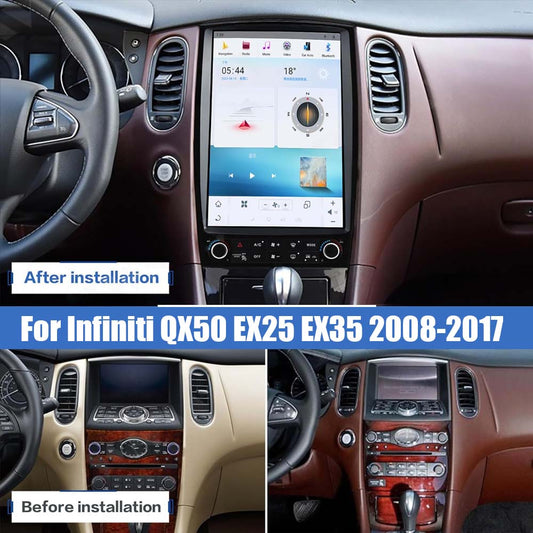12.1" Qualcomm pour Infiniti EX37 2008-2017 Autoradio Stéréo Carplay Mise à Niveau Écran Style Tesla Android Auto Navigation GPS Lecteur Multimédia 