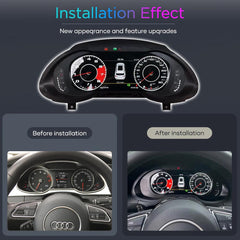 Tableau de bord numérique LCD 12,3 pouces pour Audi A4 S4 RS4 A5 Q5 S5 RS5 2008-2021, panneau de voiture, compteur de vitesse, cockpit virtuel 