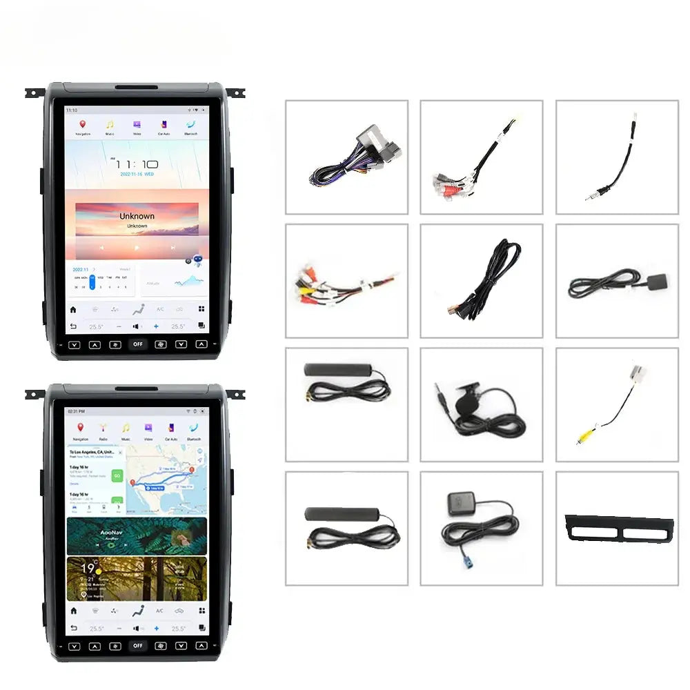 For Ford F150 2009-2012 Car Radio Stereo Carplay Upgrade Tesla Style Screen 14.4" Qualcomm Android Auto GPS Navigation Multimedia Player Carputech