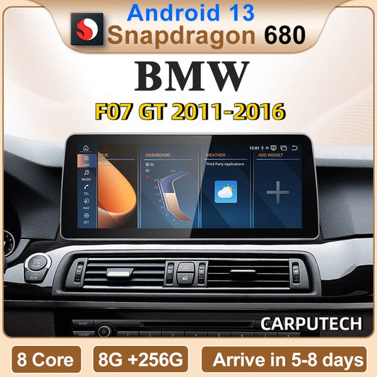 Carputech 12.3 Android-System-Autoradio für BMW 5 Series F07 GT 2011-2016 IPS-Touchscreen 1920*720 WIFI SIM Carplay GPS Navi Head Unit
