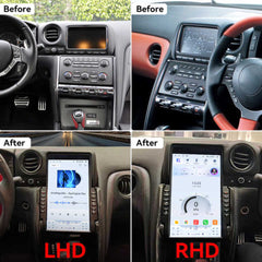 Autoradio 14,4" Qualcomm pour Nissan GTR 2008-2020, stéréo, Carplay, mise à niveau, écran de style Tesla, Android Auto, navigation GPS, lecteur multimédia 