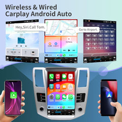 12,1 Zoll Qualcomm für Lexus RX RX300 RX330 RX350 RX400H 2004–2008 Autoradio-Stereo-Carplay-Upgrade Tesla-Stil-Bildschirm Android Auto GPS-Navigation Multimedia-Player