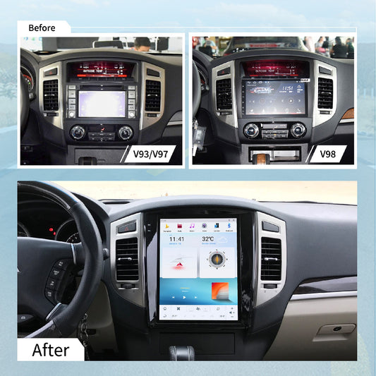 12.1" For MITSUBISHI Pajero 2008-2019 Car Radio Headunit Stereo Carplay Upgrade Tesla Style Screen Android Auto GPS Navigation Multimedia Player
