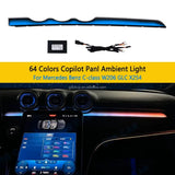 Full Set 64 Colors Car Interior LED Lighting Car Ambient Lighting Kit for Mercedes Benz C-class W206 / GLC X254 2022-2025 Carputech