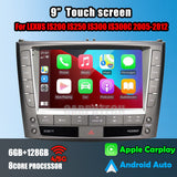 9" Touch Screen Radio Android Intelligent System Apple Carplay Car Video Player Central Multimedia Stereo Screen For LEXUS IS200 IS250 IS300 IS300C Carputech