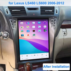 12,1 Zoll Qualcomm für Lexus LS460 LS600 2006–2015 Autoradio-Stereo-Carplay-Upgrade Tesla-Stil-Bildschirm Android Auto GPS-Navigation Multimedia-Player