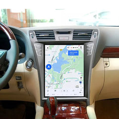 12,1 Zoll Qualcomm für Lexus LS460 LS600 2006–2015 Autoradio-Stereo-Carplay-Upgrade Tesla-Stil-Bildschirm Android Auto GPS-Navigation Multimedia-Player