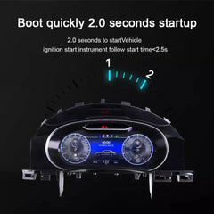 For Volkswagen Touareg 2003-2010 12.3" LCD Digital Dashboard Cluster Car Panel Speedometer Virtual Cockpit