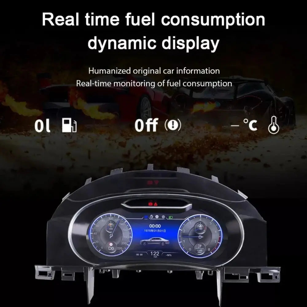 For Volkswagen Touareg 2003-2010 12.3" LCD Digital Dashboard Cluster Car Panel Speedometer Virtual Cockpit - Carputech
