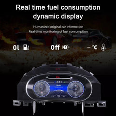 For Volkswagen Touareg 2003-2010 12.3" LCD Digital Dashboard Cluster Car Panel Speedometer Virtual Cockpit