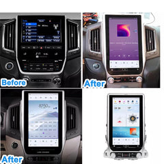 Autoradio 13,6" Qualcomm pour Toyota Land Cruiser 2016-2020, stéréo, Carplay, mise à niveau, écran de style Tesla, Android Auto, navigation GPS, lecteur multimédia