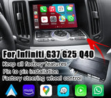 Wireless Carplay Android Auto Interface Box for Infiniti G37 G25 G35 Q40 Q60 Compatible Nissan 370GT Skyline IT08 08IT Carputech