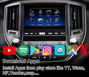 Carputech Wireless Apple Carplay / Android Video interface Module for Toyota Crown 2013-2021 AWS210 215 204 with YT, NF,Google play LX570 GX460 Carputech
