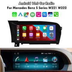 8 + 128 GB Android 13.0 Autoradio für Mercedes-Benz S W221 W222 2005-2013 Auto-Stereo-GPS-Navigation Multimedia-Player Head Unit 