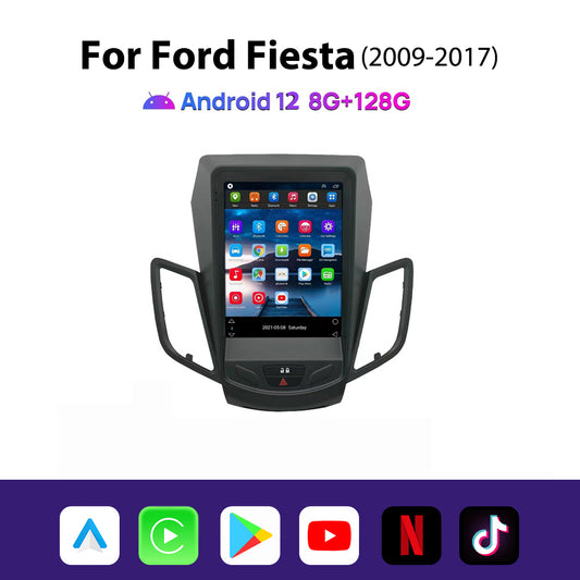 9.7inch Car Radio For Ford fiesta 2009-2017 GPS Navigation Carplay Android Auto Carplay Multimedia DSP Player 2 Din 4G WIFI Android 12