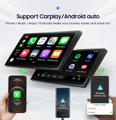Carputech Android 12 Doppel-Din-Autoradio mit kabellosem Apple CarPlay und Android Auto, 8 GB RAM und 10-Zoll-QLED-Touchscreen 