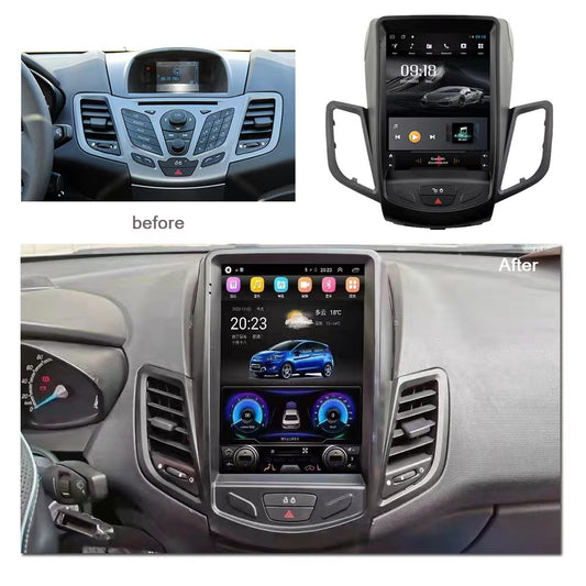 9,7-Zoll-Autoradio für Ford Fiesta 2009-2017 GPS-Navigation Carplay Android Auto Carplay Multimedia DSP-Player 2 Din 4G WIFI Android 12