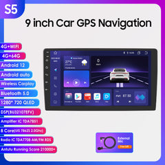 Carputech Android 12 Double Din Wireless Apple CarPlay & Android Auto Car Radio with 8GB RAM & 10 Inch QLED Touch Screen