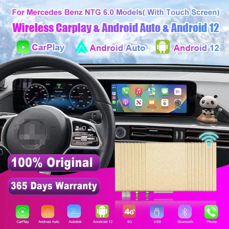 Wireless CarPlay For Mercedes Benz NTG6.0 Android Auto W118 A180 A200 A45 A63 GLA CLA W176 B200 B180 W117 W213 W206 W222 MBUX Carputech