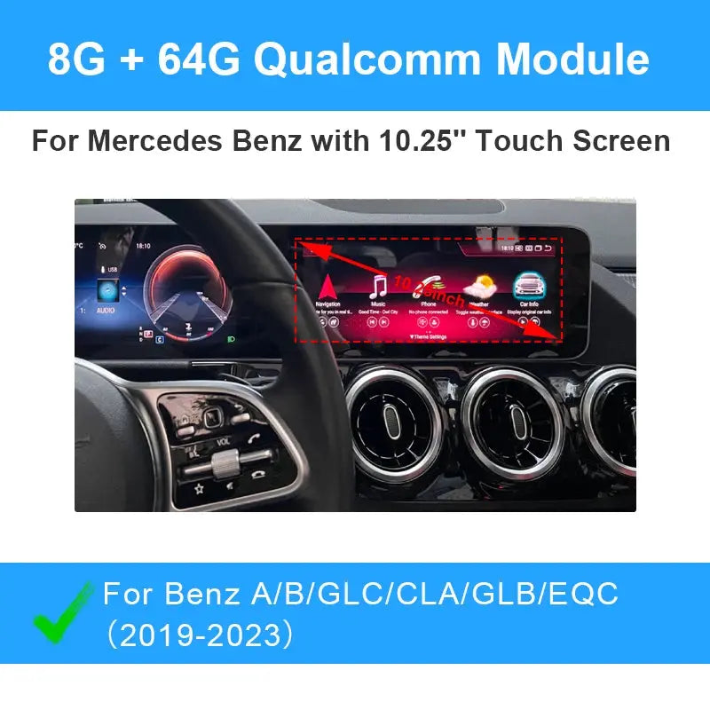 Wireless CarPlay For Mercedes Benz NTG6.0 Android Auto W118 A180 A200 A45 A63 GLA CLA W176 B200 B180 W117 W213 W206 W222 MBUX Carputech