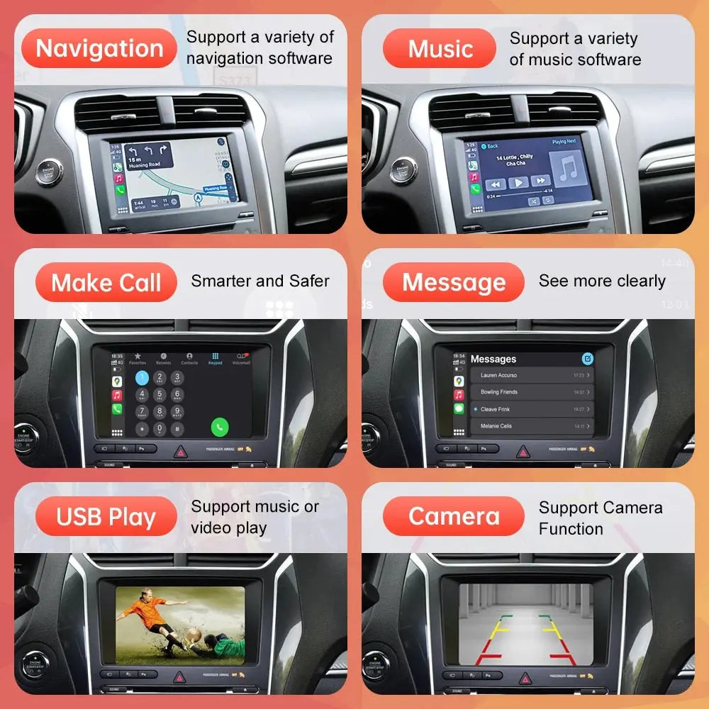 Wireless Carplay Module For Ford Sync 2 System 8 inch LCD Screen ...