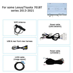 Boîtier d'interface Carplay et Android Auto sans fil pour Lexus GX460 2014-2021 avec module de mise à niveau Carplay Mirror Link pour téléphone 