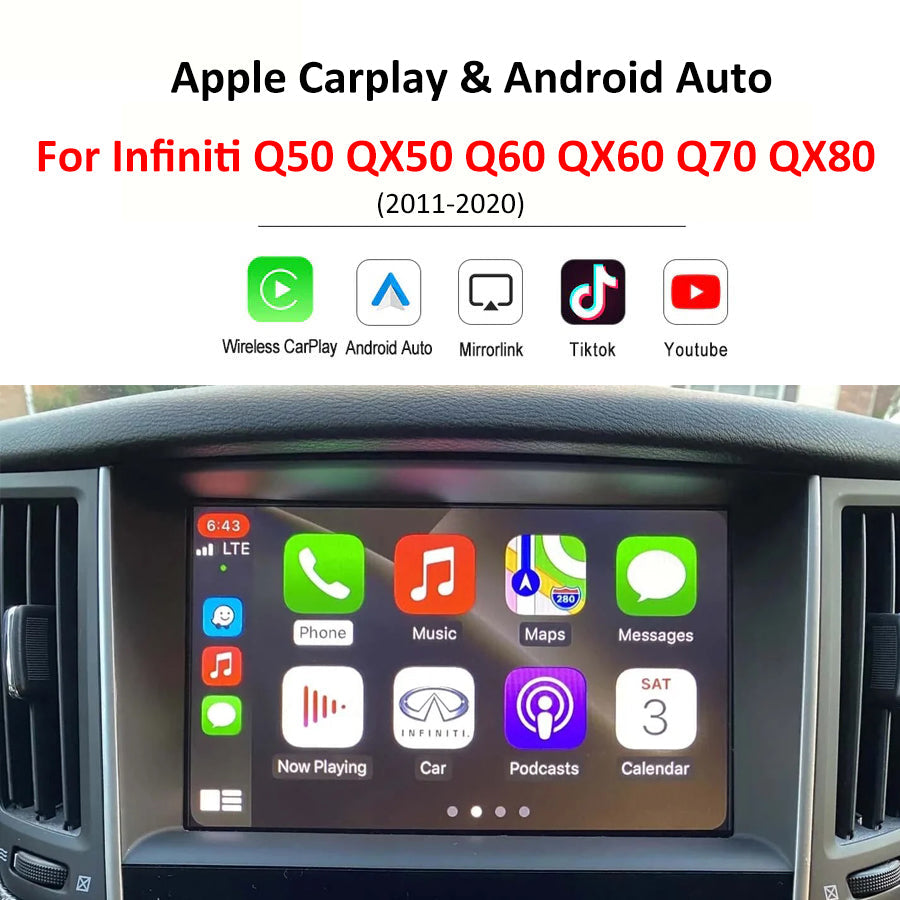Infiniti Q50 QX50 Q60 QX60 Q70 QX80 Apple Carplay & Android Auto Module 20102020 Carputech
